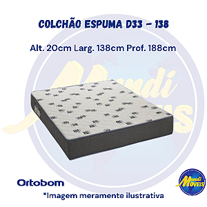 Colchão de Espuma Light D33 1,38 (Casal) - Ortobom