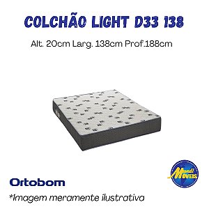 Colchão Light D33 1,38 (Casal) - Espuma - Ortobom