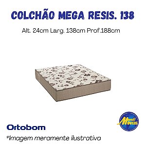 Colchão Mega Resistente 1,38 (Casal) - Espuma - Ortobom