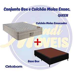 Conjunto Cama Box com Colchão de Molas Ensacadas Airtech 1,58 - Queen