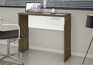 Mesa Office NT2000 - Nogal / Branco - Notável Móveis
