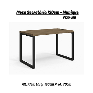 Mesa Secretária Ref. F120 - Linha Frame - Kappesberg