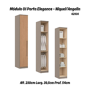 Módulo 01 Porta Elegance 4210A - Níquel / Angelin - Móveis Castro
