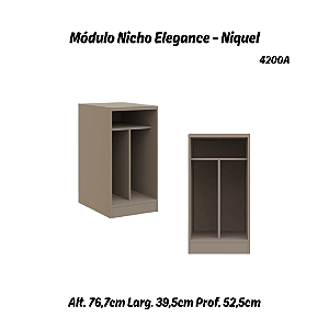 Módulo Nicho Elegance 4200A - Níquel - Móveis Castro