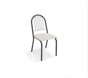 Par de Cadeiras  Noruega Preto Fosco - Branco - Kappesberg