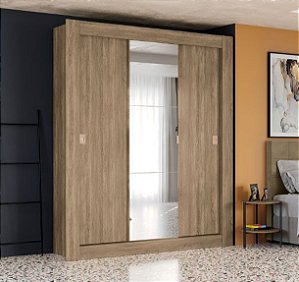 Roupeiro 03 Portas de Correr - Ref. H563 - Nogal - Kappesberg