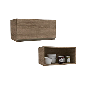 Aéreo 01 Porta Basculante 60cm - Ref. G772 - Nogal - Linha Maxxi - Kappesberg