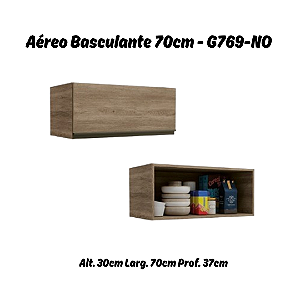 Aéreo 01 Porta Basculante 70cm - Ref. G769 - Nogal - Linha Maxxi - Kappesberg