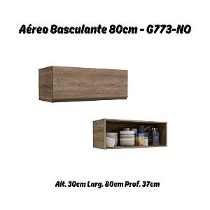 Aéreo 01 Porta Basculante 80cm - Ref. G773 - Nogal - Linha Maxxi - Kappesberg