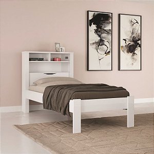 Cama Solteiro Invicta - 255666 - Branco - Santos Andirá