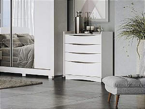 Cômoda 03 Gavetas e 01 Gavetão - Ref. M260 - Branco - Kappesberg