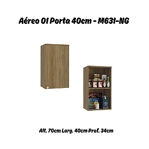 Aéreo 01 Porta 40cm - Ref. M631 - Nogueira - Linha Botanic - Kappesberg