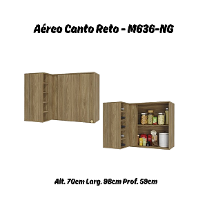 Aéreo 01 Porta Canto Reto - Ref. M636 - Nogueira - Linha Botanic - Kappesberg