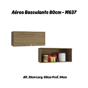 Aéreo 01 Porta Basculante 80cm - Ref. M637 - Nogueira - Linha Botanic - Kappesberg