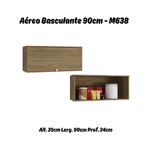 Aéreo 01 Porta Basculante 90cm - Ref. M638 - Nogueira - Linha Botanic - Kappesberg
