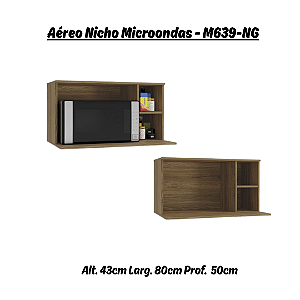 Nicho Microondas - Ref. M639 - Nogueira - Linha Botanic - Kappesberg