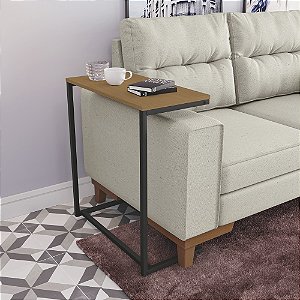 Mesa de Apoio - Ref. LI025 - Canela/Preto - Linha Industrial - Kappesberg