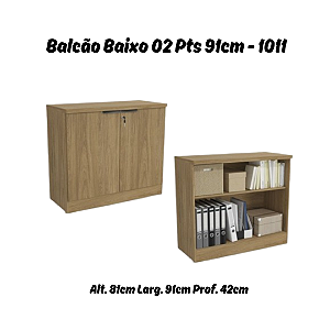 Balcão Baixo 02 Portas 91cm - Linha Versátil - Ref. 1011A - Itapuã - Kappesberg