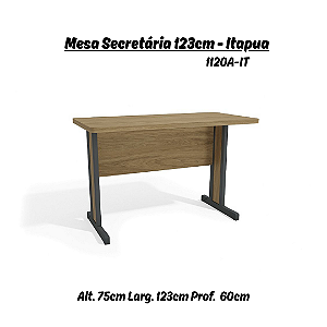 Mesa Secretária 120 - Ref.1120 - Linha Versátil - Kappesberg
