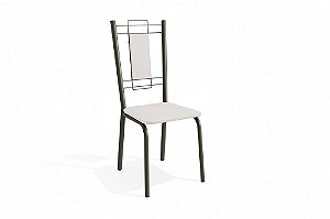 Par de Cadeiras Florença - Ref. 2C005 - Estampa: 106 (Branco) Bronze - Kappesberg