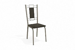 Par de Cadeiras Florença - Ref. 2C005 - Estampa: 21 (Marrom) Nikel - Kappesberg