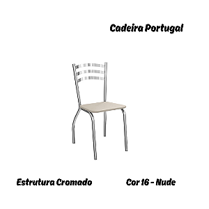 Par de Cadeiras Portugal - Ref. 2C007-CR - Estampa: 16 (Nudi) Cromado - Kappesberg