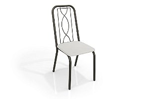 Par de Cadeiras Viena - Ref. 2C072 - Estampa: 106 (branco) Bronze - Kappesberg