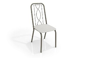 Par de Cadeiras Viena - Ref. 2C072 - Estampa: 106 (Branco) Nikel - Kappesberg