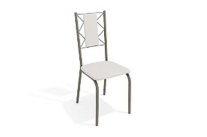 Par de Cadeiras Lisboa - Ref. 2C076 - Estampa: 106 (Branco) Nikel - Kappesberg