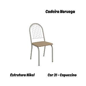 Par de Cadeiras Noruega - Ref. 2C077-NK - Estampa: 31 (Capuccino) Nikel - Kappesberg