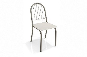 Par de Cadeiras Noruega - Ref. 2C077 - Estampa: 106 (Branco) Nikel - Kappesberg