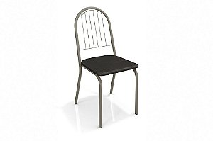 Par de Cadeiras Noruega - Ref. 2C077 - Estampa: 110 (Preto) Nikel - Kappesberg