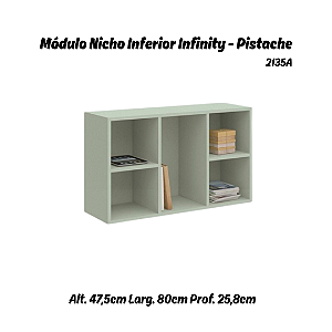 Módulo Nicho Inferior Infinity - 2135A - Pistache - Móveis Castro