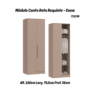 Módulo Canto Reto 01 Porta Requinte - 7207M - Duna - Móveis Castro