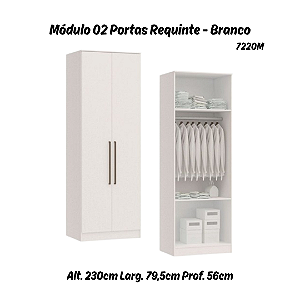 Módulo 02 Portas Requinte - 7220M - Branco - Móveis Castro