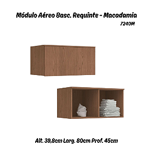 Módulo Aéreo 01 Porta Basculante Requinte - 7240M - Macadâmia - Móveis Castro