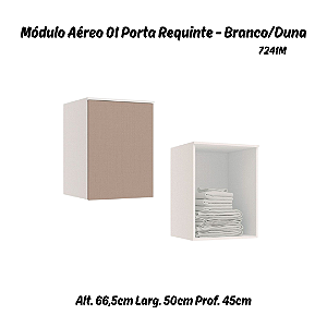 Módulo Aéreo 01 Porta Requinte - 7241M - Branco / Duna - Móveis Castro