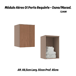 Módulo Aéreo 01 Porta Requinte - 7241M - Duna / Macadâmia - Móveis Castro