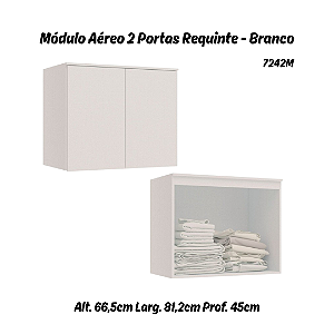 Módulo Aéreo 02 Portas Requinte - 7242M - Branco - Móveis Castro
