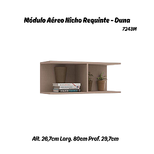 Módulo Nicho Aéreo Requinte - 7243M - Duna - Móveis Castro