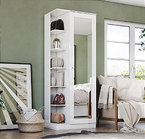 Sapateira Duetto 01 Porta - D182-05 - Branco - Móveis Henn