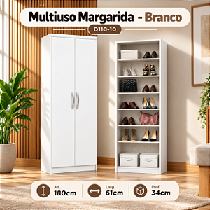 Multiuso Margarida 02 Portas - D110-10 - Branco - Móveis Henn