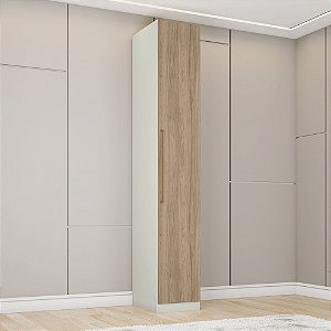 Modulo 01 Porta - MC01-184- Areia / Jequitibá - Linha Seletto - Móveis Henn