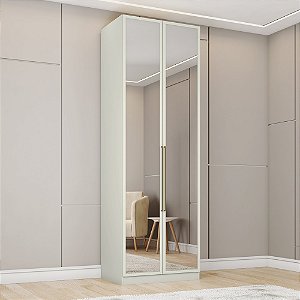 Modulo 02 Portas com Espelho - MC09-133 - Areia - Linha Seletto - Móveis Henn