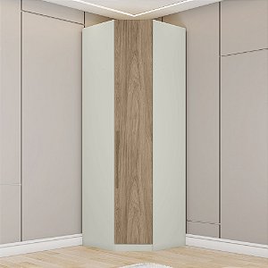 Canto Obliquo 01 Porta - MC07-184 - Areia / Jequitibá - Linha Seletto - Móveis Henn