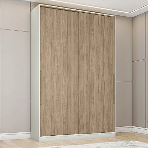 Roupeiro 02 Portas Deslizantes - MC10-184 - Areia / Jequitibá - Linha Seletto - Móveis Henn