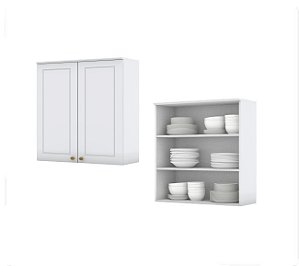 Aéreo 02 Portas 80cm - C356-05 - Branco - Linha Americana - Móveis Henn