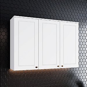 Aéreo 03 Portas 120cm - C352-05 - Branco - Linha Americana - Móveis Henn