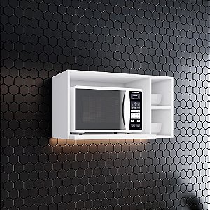 Aéreo Nicho Micro-ondas Americana - C557-05 - Branco - Móveis Henn