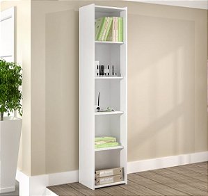 Estante Biblioteca Simples Linha Tradicional - ESM 206 - Branco - Movelbento